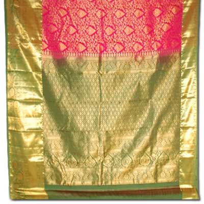 "Kalaneta Dark Pink Kanchi fancy silk saree NSHH-10 (with Blouse) - Click here to View more details about this Product